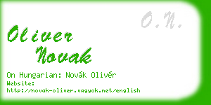 oliver novak business card