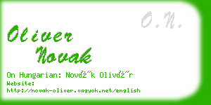 oliver novak business card